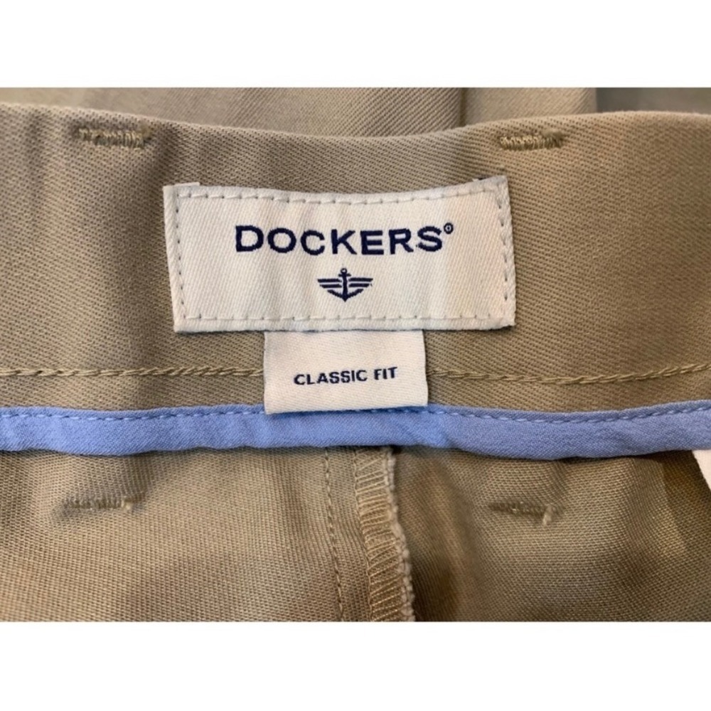 Dockers Classic Fit Signature Khaki Pants Tan Mens Retro Minimalist 38x30 - Picture 7 of 7